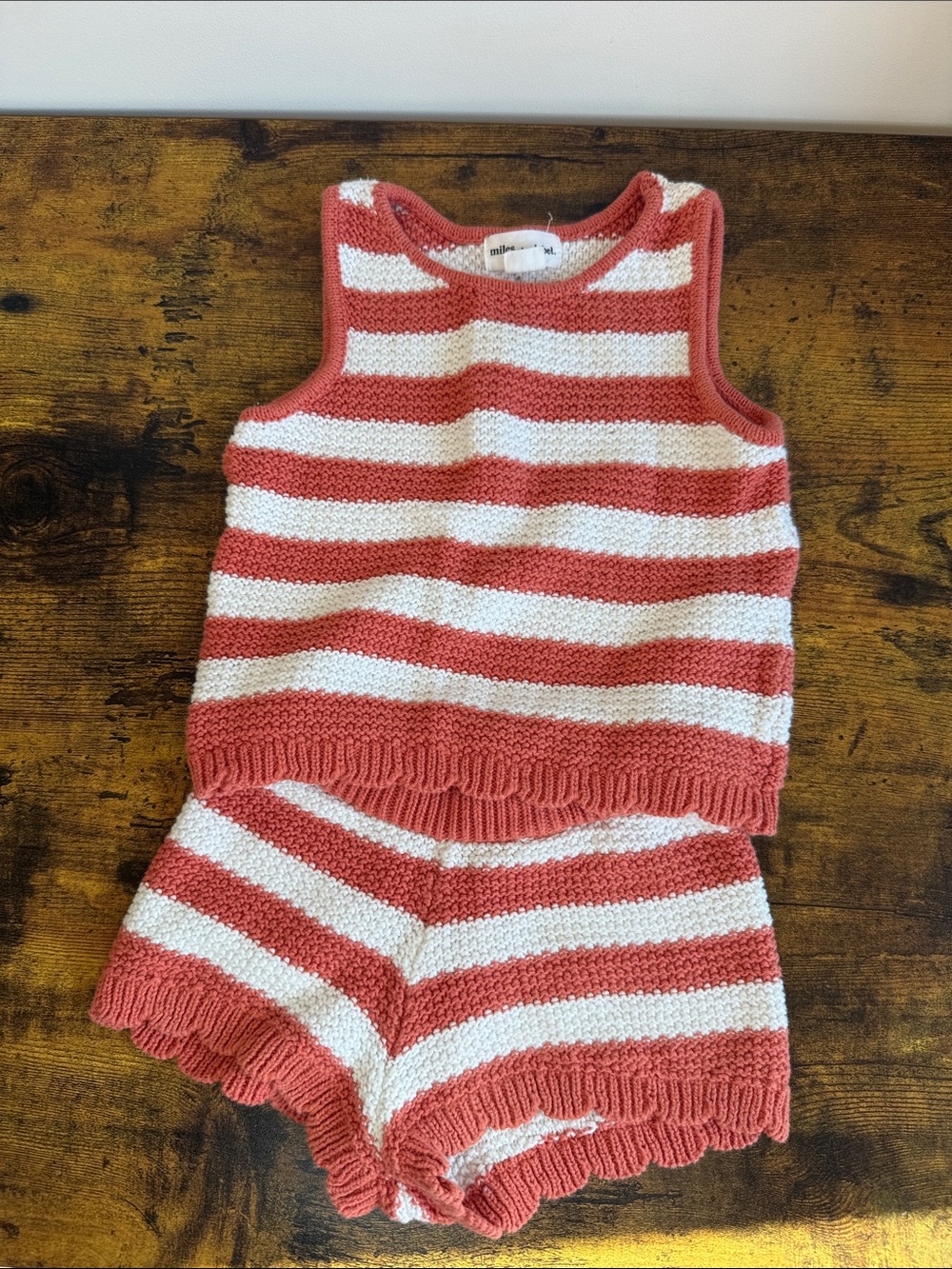 Knitted Striped Set